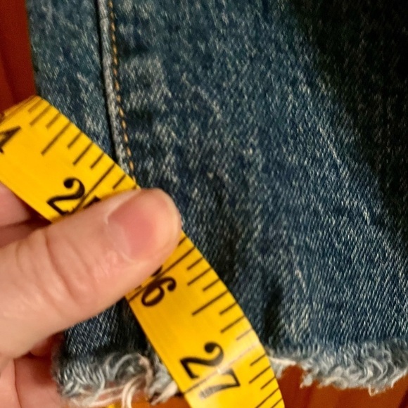 Levi’s Premium Denim NWOT Wedgie Straight Size 25 Blue Jeans Button Fly Leather - Picture 15 of 15